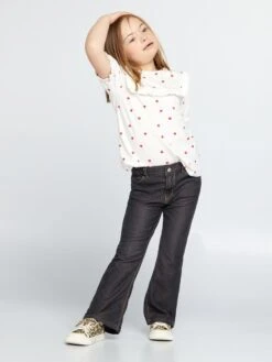 Pantaloni Denim Flare - Facile Da Infilare -Kiabi pantaloni denim flare facile da infilare grigio zr066 3 frb3