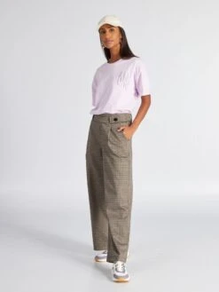 Pantaloni Dritti Con Stampa Pied-de-poule 'JDY'