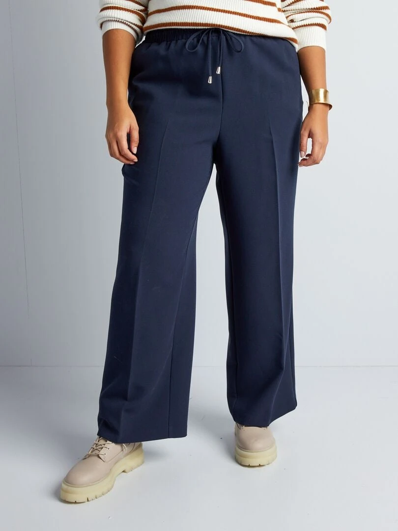 Pantaloni Dritti Con Vita Elasticizzata 1 Pantaloni Dritti Con Vita Elasticizzata