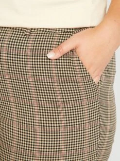 Pantaloni Dritti Pied De Poule -Kiabi pantaloni dritti pied de poule marrone ana40 1 frb4