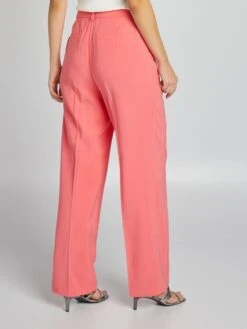 Pantaloni Dritti Vita Alta -Kiabi pantaloni dritti vita alta rosa azl48 2 frb3