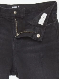 Pantaloni Flare In Denim -Kiabi pantaloni flare in denim nero aud84 1 frb3