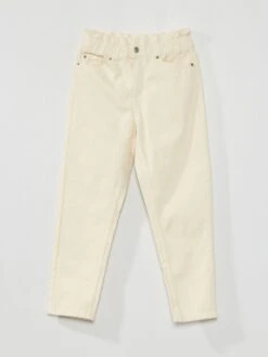 Pantaloni In Denim Taglio Mom -Kiabi pantaloni in denim taglio mom bianco ahr90 1 frb4