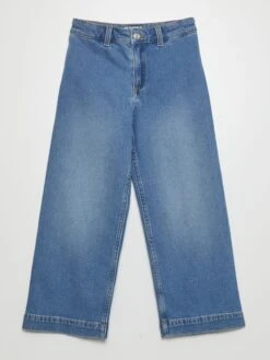 Pantaloni In Jeans Wide Leg Cropped