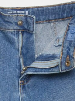 Pantaloni In Jeans Wide Leg Cropped -Kiabi pantaloni in jeans wide leg cropped blu bet83 1 frb3