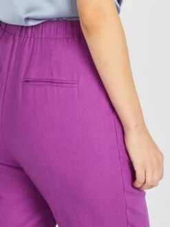 Pantaloni In Lino -Kiabi pantaloni in lino viola azc13 2 frb5