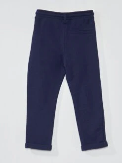 Pantaloni In Piqué Di Cotone - Taglio Più Confortevole -Kiabi pantaloni in pique di cotone taglio piu confortevole blu nero aly48 3 frb3
