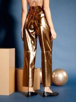 Pantaloni In Similpelle Dorata 7 Pantaloni In Similpelle Dorata -Kiabi pantaloni in similpelle dorata giallo bac42 2 frb3