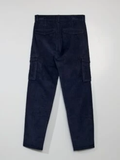 Pantaloni In Velluto A Coste -Kiabi pantaloni in velluto a coste blu asu13 3 frb3