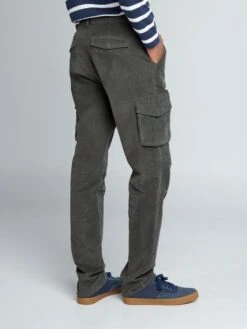 Pantaloni In Velluto A Coste Multitasche +190 Cm -Kiabi pantaloni in velluto a coste multitasche 190 cm verde militare atk98 3 frb4