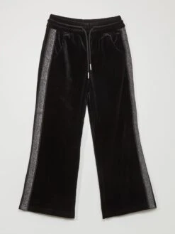 Pantaloni Joggers Con Banda Con Paillettes