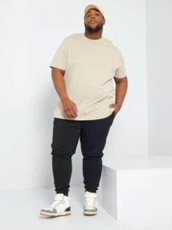 Pantaloni Joggers In Tessuto Felpato