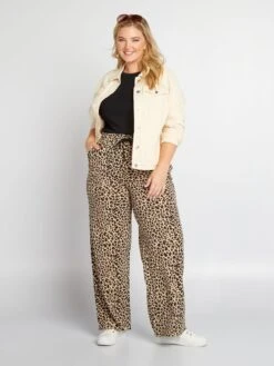 Pantaloni Joggers 'leopardo' French Terry