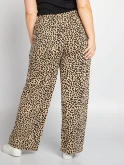 Pantaloni Joggers 'leopardo' French Terry -Kiabi pantaloni joggers leopardo french terry beige aju56 1 frb3