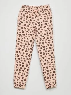 Pantaloni Joggers Stampati In Tessuto Felpato
