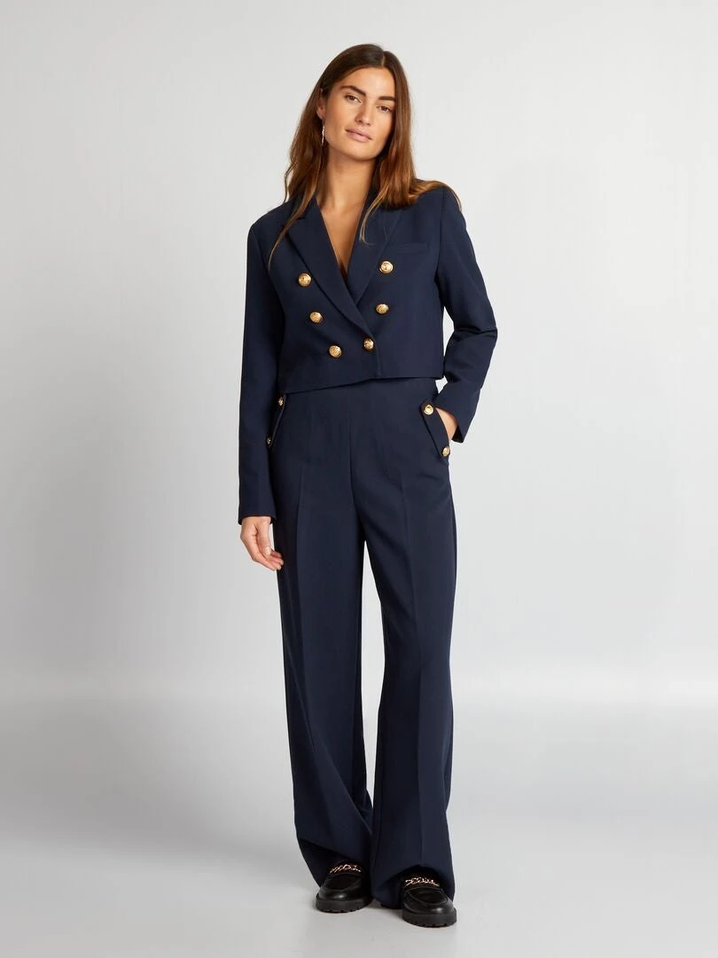 Pantaloni Larghi Con Bottoni Dorati 1 Pantaloni Larghi Con Bottoni Dorati