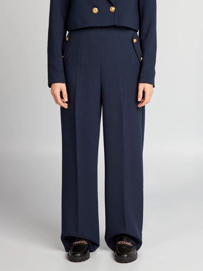 Pantaloni Larghi Con Bottoni Dorati 2 Pantaloni Larghi Con Bottoni Dorati - immagine 2