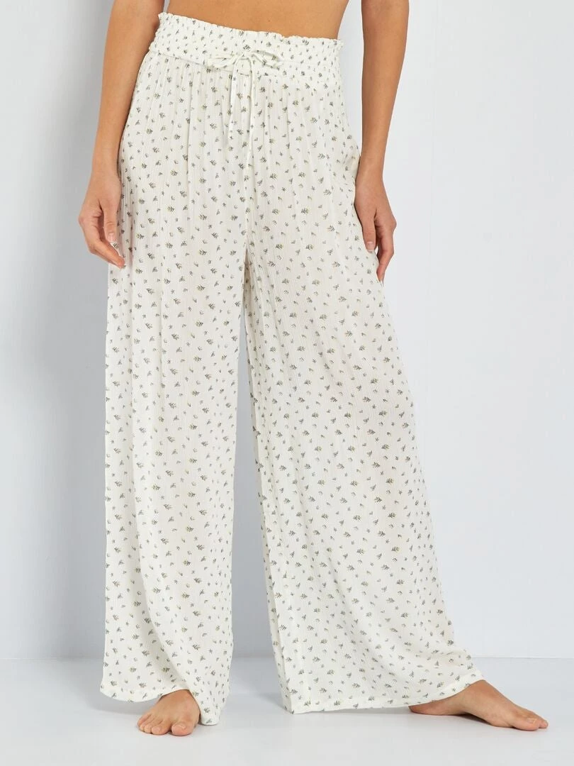 Pantaloni Larghi In Tessuto Crêpe Stampato 1 Pantaloni Larghi In Tessuto Crêpe Stampato