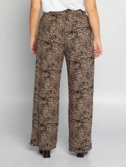 Pantaloni Larghi 'leopardo' -Kiabi pantaloni larghi leopardo leopardato aud17 1 frb3