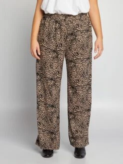 Pantaloni Larghi 'leopardo' -Kiabi pantaloni larghi leopardo leopardato aud17 1 frb4