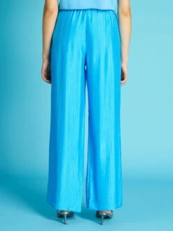 Pantaloni Larghi Satinati -Kiabi pantaloni larghi satinati blu avg77 1 frb3
