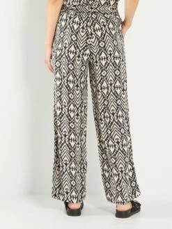 Pantaloni Morbidi Taglio Dritto -Kiabi pantaloni morbidi taglio dritto ikat arg40 1 frb3