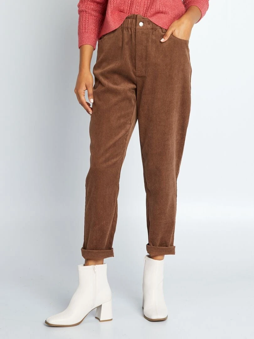 Pantaloni Paperbag In Velluto 2 Pantaloni Paperbag In Velluto - immagine 2