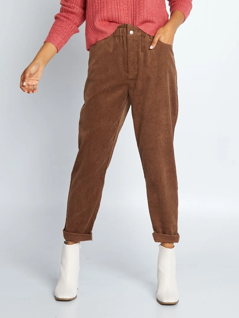 Pantaloni Paperbag In Velluto 4 Pantaloni Paperbag In Velluto - immagine 4