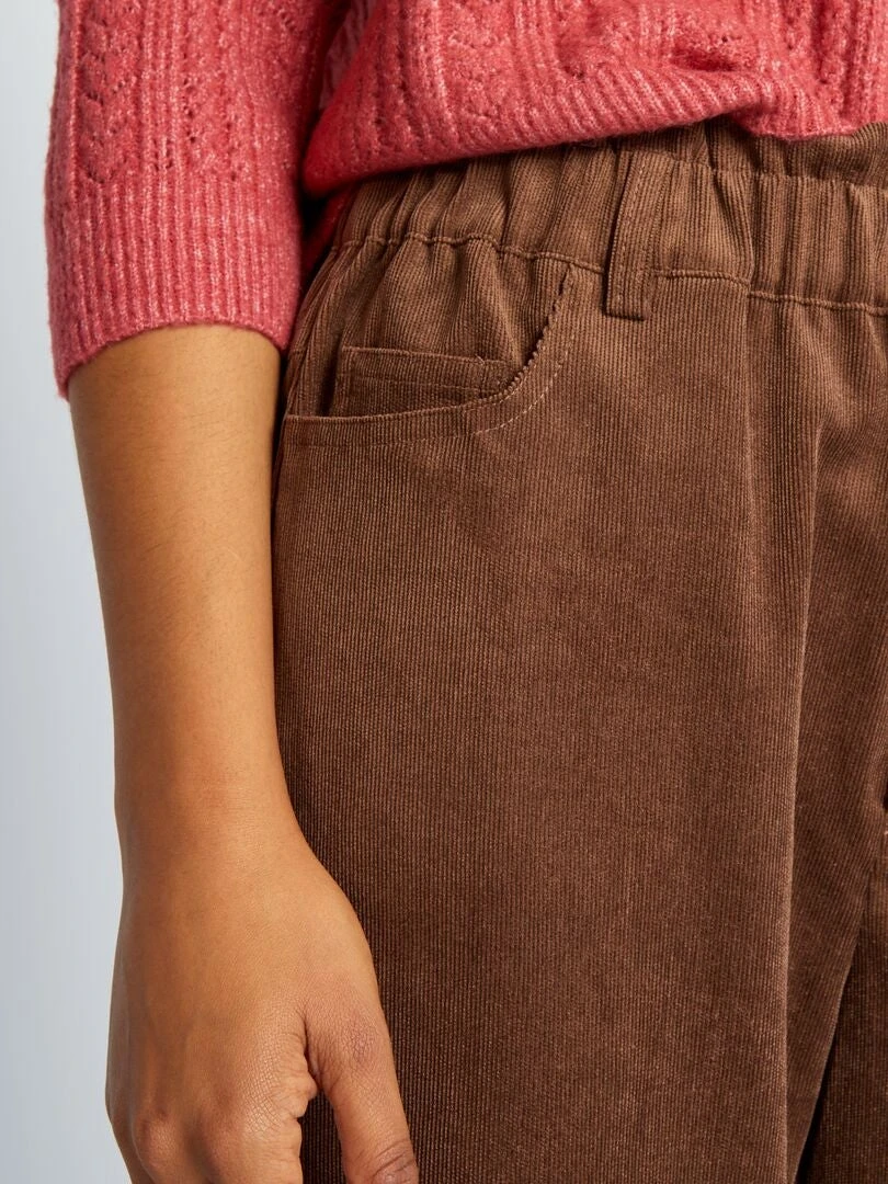 Pantaloni Paperbag In Velluto 5 Pantaloni Paperbag In Velluto - immagine 5