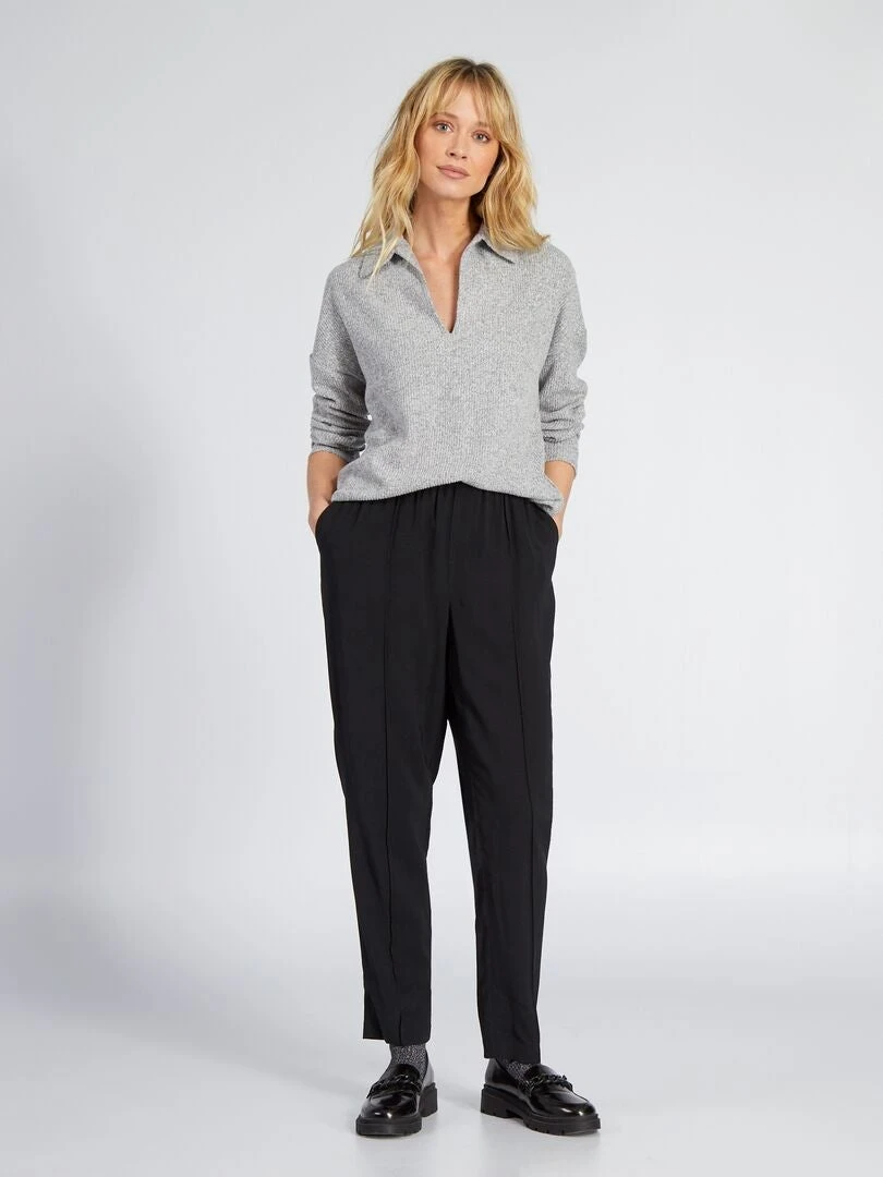 Pantaloni Regular Fit In Twill Tipo Joggers 1 Pantaloni Regular Fit In Twill Tipo Joggers