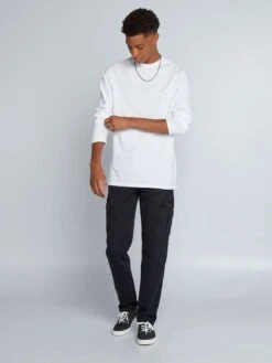 Pantaloni Slim Multitasche In Denim - 36L