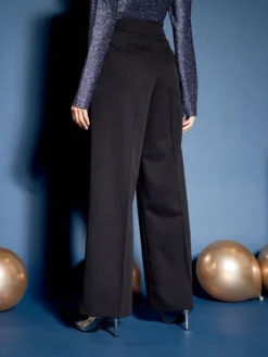 Pantaloni Tailleur Taglio Largo 6 Pantaloni Tailleur Taglio Largo -Kiabi pantaloni tailleur taglio largo nero ata64 1 frb3