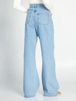 Pantaloni Wide Leg Con Tasche Applicate -Kiabi pantaloni wide leg con tasche applicate blu denim chiaro aph56 1 frb4