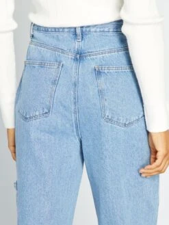 Pantaloni Wide Leg Con Tasche Applicate -Kiabi pantaloni wide leg con tasche applicate blu denim chiaro aph56 1 frb7