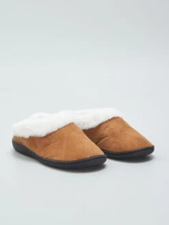 Pantofole A Stivaletto Foderate Di Pelliccia