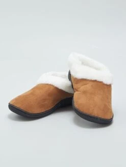 Pantofole A Stivaletto Foderate Di Pelliccia -Kiabi pantofole a stivaletto foderate di pelliccia marrone azf42 1 frb5