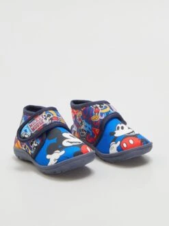 Pantofole Alte Con Chiusura A Strappo 'Topolino'