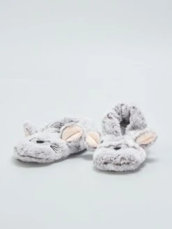 Pantofole Ballerine Imbottite 'topo' -Kiabi pantofole ballerine imbottite topo grigio ayc53 2 frb5