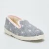 Pantofole Con Interno Sherpa E Ricamo