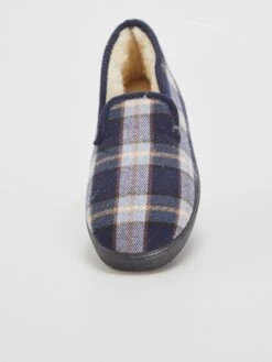 Pantofole Foderate Motivo A 'quadri' -Kiabi pantofole foderate motivo a quadri blu ayd50 1 frb5