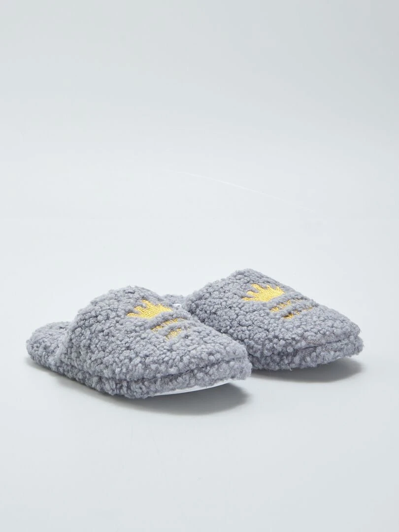 Pantofole Mules In Maglia Bouclette 1 Pantofole Mules In Maglia Bouclette