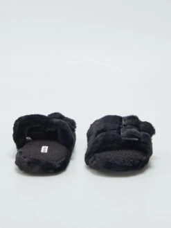 Pantofole Mules In Pelliccia Sintetica -Kiabi pantofole mules in pelliccia sintetica nero ajf83 1 frb3