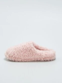 Pantofole Mules In Sherpa -Kiabi pantofole mules in sherpa rosa ayc55 2 frb4