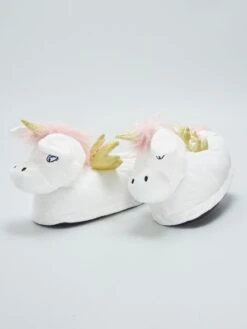 Pantofole Unicorno In 3D 9 Pantofole Unicorno In 3D -Kiabi pantofole unicorno in 3d bianco azf45 1 frb5