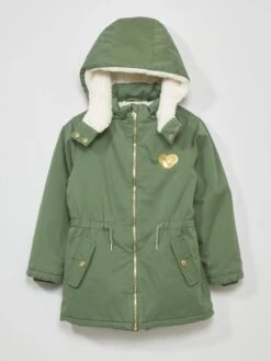 Parka Con Cappuccio Interno In Sherpa
