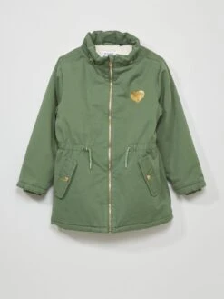 Parka Con Cappuccio Interno In Sherpa -Kiabi parka con cappuccio interno in sherpa kaki atn01 1 frb4