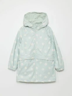 Parka Con Stampa Margherita E Fodera In Pile