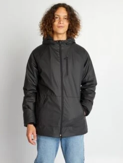 Parka Impermeabile Con Cappuccio In Sherpa -Kiabi parka impermeabile con cappuccio in sherpa nero aev71 2 frb3