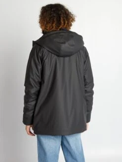 Parka Impermeabile Con Cappuccio In Sherpa -Kiabi parka impermeabile con cappuccio in sherpa nero aev71 2 frb4