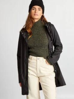 Parka Impermeabile Con Cappuccio